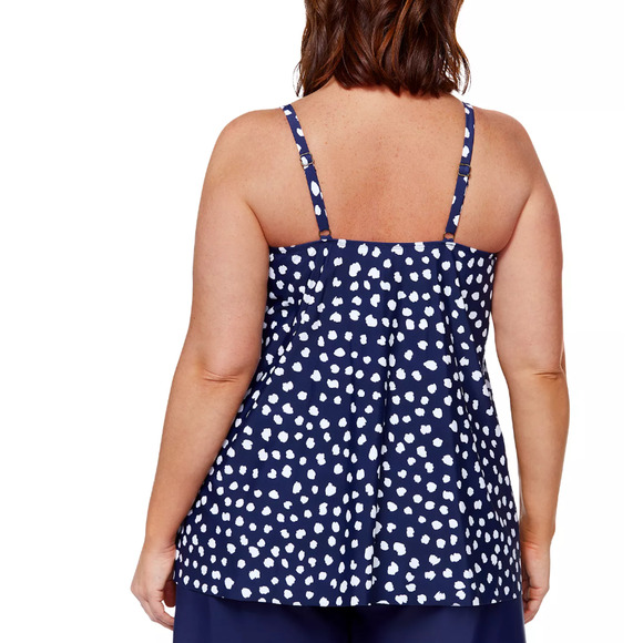 Island Escape Women's Dot-Print Cape Town Swim Tankini Plus Size 20W 14504 - Picture 2 of 2